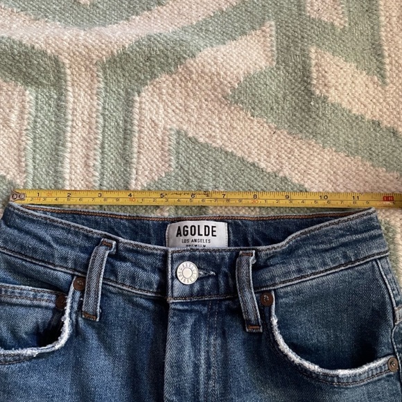 Agolde pinch waist high rise kick flare jeans in subdued - Picture 6 of 6